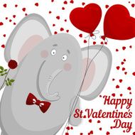 the elephant wishes happy Valentine&#039;s day N6