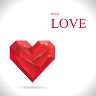 Abstract Valentine Heart Gem Vector N7