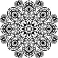 Vector greeting ornate background N10