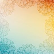 Hand drawn Dahlia flower N9