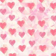 Triangle hearts background
