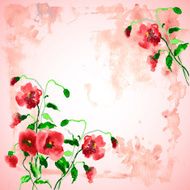 Background with flower of poppy