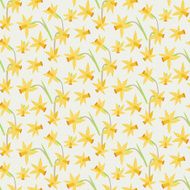 Elegance Seamless pattern with narcissus flowers