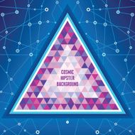 Multicolor composite triangle abstract background