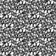 Lace seamless pattern with flowers N214