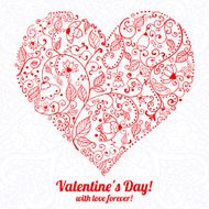 Vector Valentine&#039;s day lacy paper heart greeting card N37