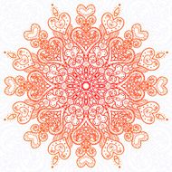 Vector Valentine&#039;s day lacy paper heart greeting card N38
