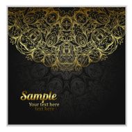 Invitation with vintage elements vector illustration