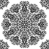 Ornate vintage black lacy seamless pattern