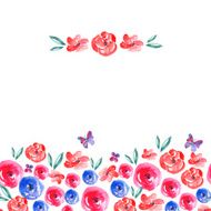 Watercolor Floral Seamless Background N7