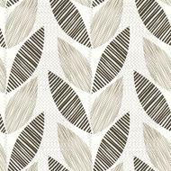 Monochrome seamless pattern of abstract leaves N13