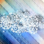 Abstract snowflake on geometric pattern EPS10