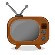 Retro TV icon vector N2