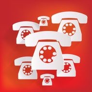 Retro telephone web icon N10