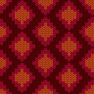 Knitted seamless pattern with rhombus N4