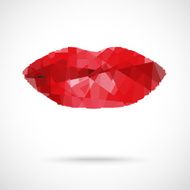 Beautiful woman&#039;s lips formed by abstract blots