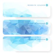 Abstract vector mosaic banners N156