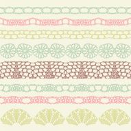 Set of beautiful lace vector trims N10