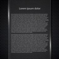 Vector glass plate background for text