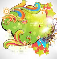 Floral Modern Background for Summer Design