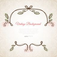 Christmas frame on the gold pattern background