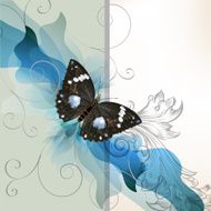 Floral design with butterfly