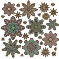 Set of decorative rosettes-stars N2