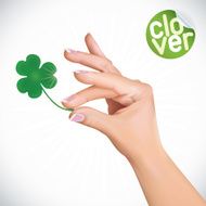 Hand Holding Clover