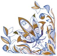 Paisley flower hand drawing illustration N2