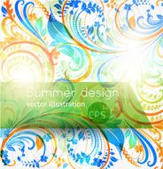 Floral Retro Background for Vintage Design N1454