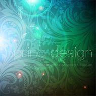 Floral Retro Background for Vintage Design N1462