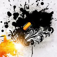 Bright Abstract Background with Floral Ornaments N9