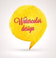 Water Color Speech Bubble N2