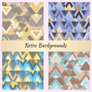 Set of retro geometry backgrounds
