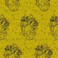 Human heart seamless pattern N2