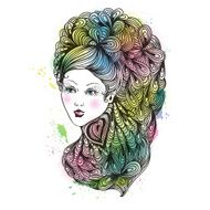 girl with curly hair