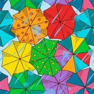 Top of umbrellas seamless pattern N2