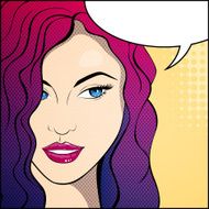 Vector Pop Art Woman N2