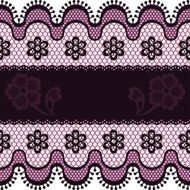 Old lace border abstract ornament Vector texture N2