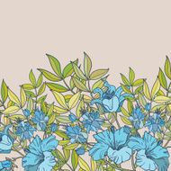 Cute floral seamless background with text place N4