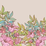 Cute floral seamless background with text place N5