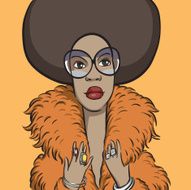 black woman with afro hairstyle