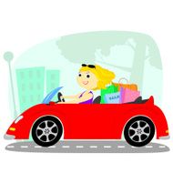 blonde in the car