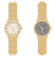 Gold watch and bracelet N2