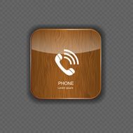 Phone wood application icons