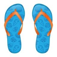 blue flip flops