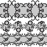 Set of beautiful lace vector trims N11