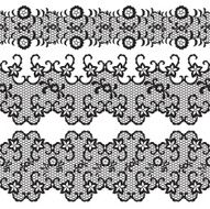 Set of beautiful lace vector trims N12