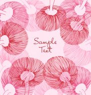 Red and rose vintage flower element