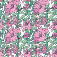 Cute floral seamless pattern background N41